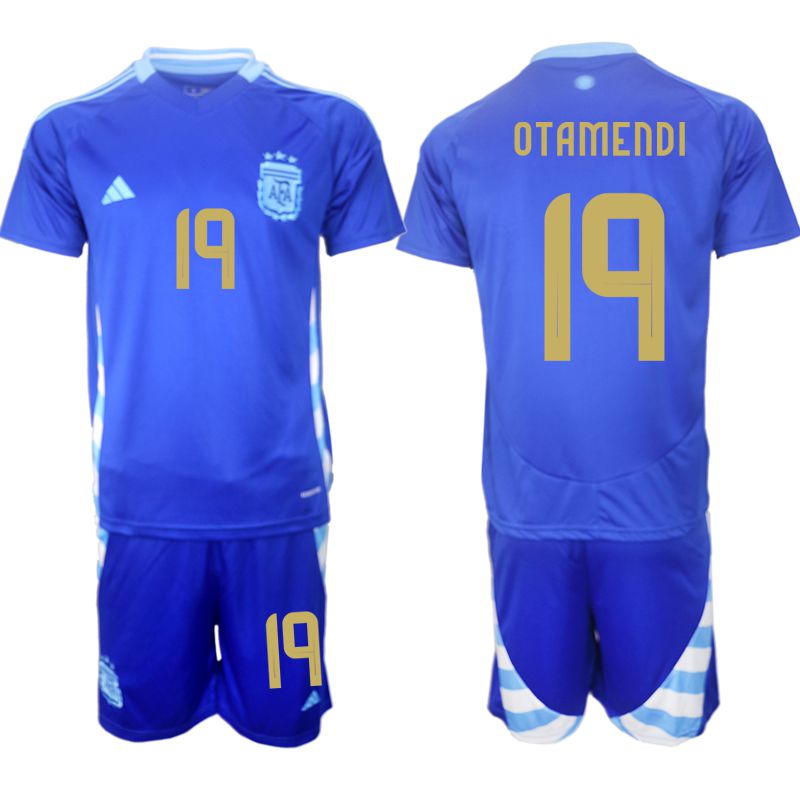 Men 2024-2025 Season Argentina away blue #19 Soccer Jersey->->Soccer Country Jersey